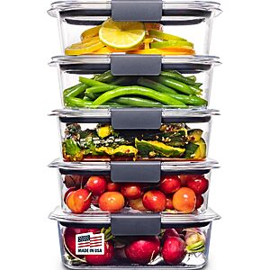 [Prime] 5-Pack 3.2-Cup Rubbermaid Brilliance BPA-Free Airtight Food Storage Containers $23.73 + Free Shipping