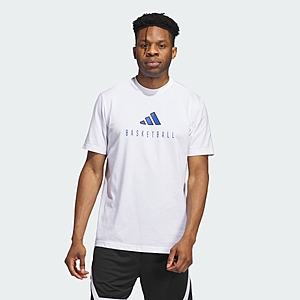 adidas men Worldwide Hoops Logo Performance Graphic Tee $8 + Free Shipping