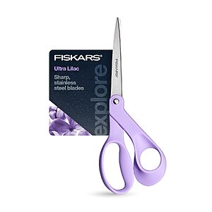8" Fiskars Designer Explore Collection Scissors (Ultra Lilac) $10.36 + Free Shipping w/ Prime or on $35+