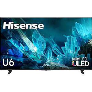 Hisense 75" Class U6 MiniLED QLED UHD 4K HDR Glare Free Smart Fire TV with Alexa+ (2026) $699.99
