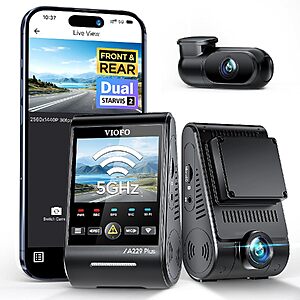 Prime: VIOFO Dash Cams: A229 Plus Dual STARVIS 2 Sensors & Voice Control $159.99 & More + Free Shipping