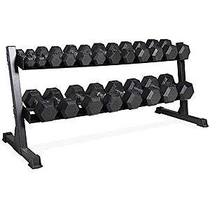 [Prime] $559.99* | 550-Lb CAP Dumbbell Set w/ Horizontal 2-Tier Rack at Amazon