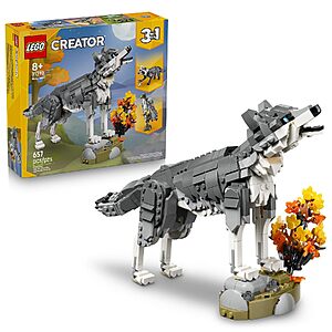 [Prime] 657-Piece LEGO Creator 3 in 1 Forest Animals: Gray Wolf Building Set (31393) $34.99 + Free Shipping