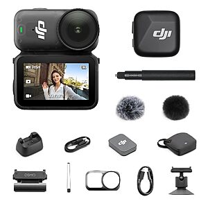 DJI Osmo Nano Vlog Combo (128GB), 4K Wearable Camera, Mic Mini TX Black $423