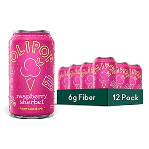 [Prime] 12-Pack 12-Oz OLIPOP Raspberry Sherbet Prebiotic Soda $14.99 + Free Shipping