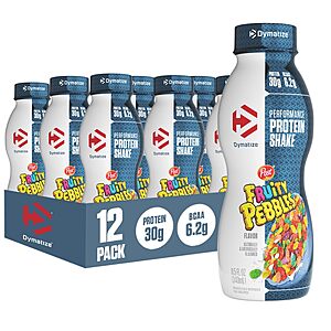 Dymatize 30g High Protein Performance Shake, Fruity Pebbles, 12 Pack for $20 , 2 packs (24pc) for $30