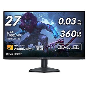 [Prime] 27" Alienware AW2725DF 1440p QD-OLED 360Hz Gaming Monitor $470 + Free Shipping