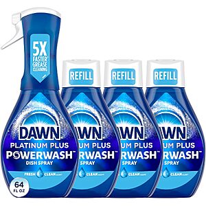 Prime Members: 4-Pack 16-Oz Dawn Platinum Powerwash Dish Spray (Fresh Scent) $11.13 w/ S&S + Free Shipping