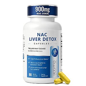 180-Count iMATCHME NAC 900mg Liver Support Supplement w/ Milk Thistle, Turmeric & Glutathione $10.79 w/ S&S + Free Shipping w/ Prime or on $35+