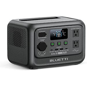 BLUETTI Elite 30 V2 Portable Power Station 288Wh 600W LFP Solar Generator $218.98