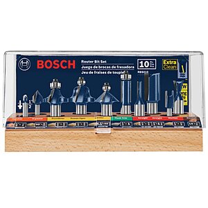 BOSCH Router Bits, 1/4 Shank, 1/2 Shank Router Bit Set $89.98