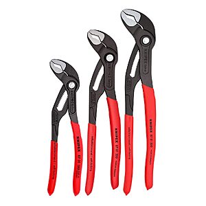 KNIPEX Tools 00 20 06 US1, Cobra Pliers 7, 10, and 12-Inch Set, 3-Piece $119.07