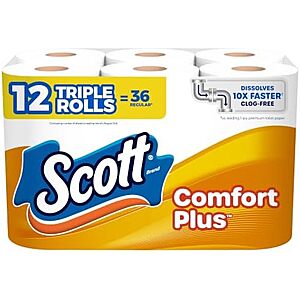 [Prime, SnS] $4.27 | 12-Count 231-Sheets Scott Scott ComfortPlus Toilet Paper at Amazon