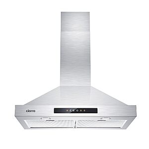 [Prime] CIARRA 30" 450 CFM Wall Mount Range Hood Ducted/Convertible Ductless (CAS75308) $84.99 + Free Shipping