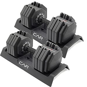 [Prime] $149.99* | 55Lb Pair CAP Barbell ADJUSTABELL Adjustable Hex Dumbbell Weights at Amazon