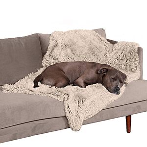 [Prime] Furhaven Large Waterproof Dual-Sided Faux Fur & Velvet Pet Throw Blanket (Taupe) $10.19 + Free Shipping