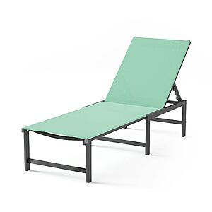 Aluminum Patio Chaise Lounge Chair Outdoor,Green