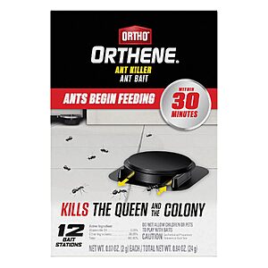 [Prime] 12-Count Ortho Orthene Indoor Ant Killer Bait Stations $6.63 w/ S&S + Free Shipping