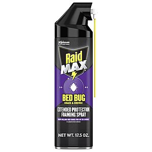[Prime] Raid Max 17.5-Oz Bed Bug Crack & Crevice Extended Protection Foaming Spray $9.02 w/ S&S + Free Shipping