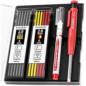 [Prime, SnS] $5.41* | STAGEEK Mechanical Carpenter Pencil Set at Amazon