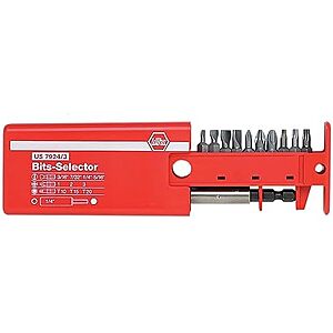 [Prime] $14.57* | 12-pc Wiha 79243 Slotted Phillips & Torx Bit Selector w/ Magnetic 1/4" Bit Holder at Amazon