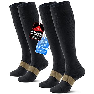 Compression Socks Women & Men for Nurse Travel Flying Running Cycling + $9.95 - Amazon