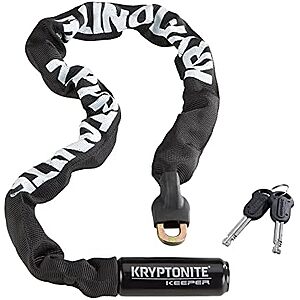 [Prime] $37.01* | Kryptonite Keeper 785 2.8' 7mm Heavy-Duty Integrated Keyed Chain Bike Lock at Amazon
