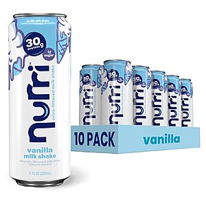 [Prime] 10-Pack 11-Oz Nurri 30g Protein Ultra-Filtered Milk Shake (Vanilla) $17.07 & More + Free Shipping