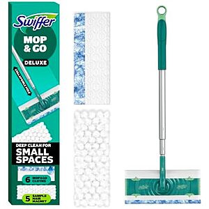 [Prime] $15.84* | Swiffer Sweep & Mop Deluxe 2-in-1 Floor Mopping and Sweeping Kit (1 Sweeper, 5 Dry + 6 Wet Cloths) at Amazon