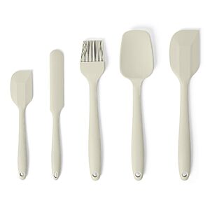 [Prime] Amazon Basics 5-Piece Silicone Spatula Set (Linen Gray) $6.64 + Free Shipping
