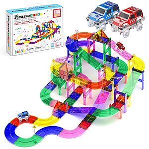 [Prime] PicassoTiles 100-Piece Magnetic Race Track Building Set $59.99 + Free Shipping