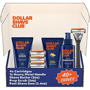 Dollar Shave Club - Total Package Shave Gift Set - Gifts for Men, 4 Blade for $13.97