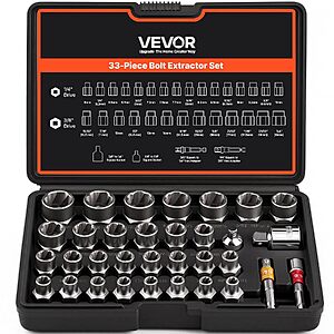 Prime Members: 32-Piece VEVOR Bolt & Nut Extractor Set w/ Storage Case $35.99 + Free Shipping