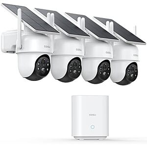 [Prime] $284.97* | aosu 4-Camera Wireless Outdoor Solar Security Camera Kit at Amazon