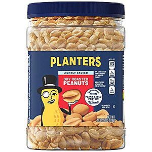 [Prime, SnS] $22.39* | 6-Pack 34.5-Oz Planters Dry Roasted Peanuts (Lightly Salted) at Amazon