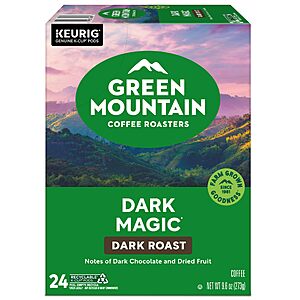 $35.19 or less  S&S PRIME ONLY Green Mountain Coffee Roasters Dark Magic, Single-Serve Keurig K-Cup Pods, Dark Roast Coffee Pods, 96 Count