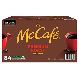 PRIME $29.19 S&S or less McCafe Premium Roast Coffee, Single Serve Keurig K-Cup Pods, Medium Roast, 84 Count