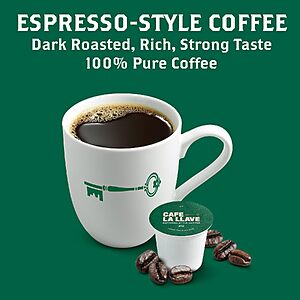 PRIME $11.30 S&S or less Café La Llave Espresso Single Serve Coffee Pods, Dark Roast, 24ct