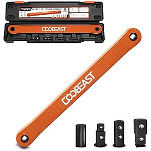 [Prime] $18.19* | 13.4" Coobeast Offset Extension Wrench Impact Ready Socket Wrench Extender Tool at Amazon