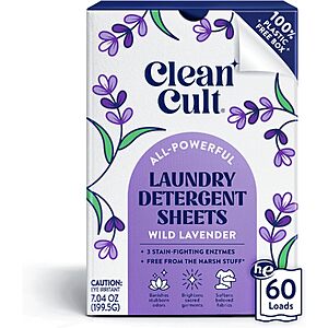 [Prime] 60-Loads Cleancult Laundry Detergent Sheets (3 Scents) $4.64 w/ S&S + Free Shipping