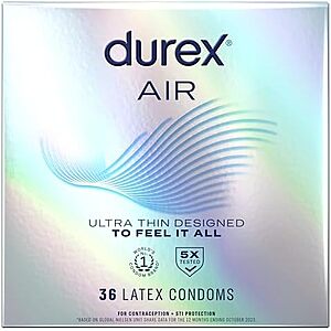 [Prime, SnS] $13.80* | 36-Count Durex Air Condoms Extra Thin Condoms at Amazon