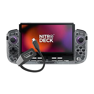 [Prime] $42.39* | CRKD Nitro Deck+ Handheld Pro Controller for Nintendo Switch (Black or White) at Amazon