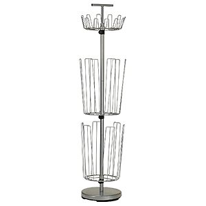 Prime Members: Household Essentials 3-Tier Revolving Shoe & Boot Rack (Silver) $15.99 + Free Shipping