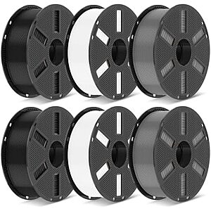 [Prime] $48.44* | 6-Pack 1.1KG 1.75mm JAYO PETG 3D Printer Filament Bundles at Amazon