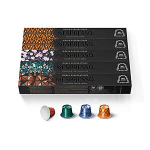 [Prime, SnS, AC] $30.39* | 5-Pack 10-Count Nespresso OriginalLine Capsules (Morning Lungo Blends Variety Pack) at Amazon (60.8￠ each)