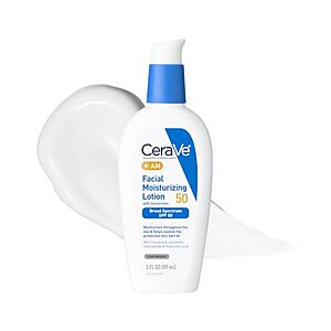[Prime, SnS] $9.46* | 3-Oz CeraVe AM Facial Moisturizing Lotion (SPF 50) at Amazon