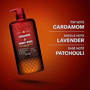 PRIME ONLY $7.77/1 or 4/$26.09 ac Old Spice Body Wash for Men, Cardamom & Amber Wood Scent, 20 fl oz