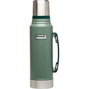 [Prime] $21* | 1.1-Quart Stanley Classic Vacuum Bottle w/ Handle (Hammertone Green) at Amazon
