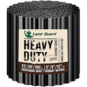 [Prime] $20.79* | Land Guard 6"x50' Corrugated Garden Edging Border at Amazon