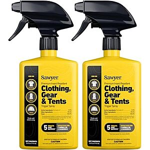 [Prime, SnS] $25.57* | 2-Pk 24-Oz Sawyer Products Premium Permethrin Insect Repellent Sprays for Fabrics at Amazon